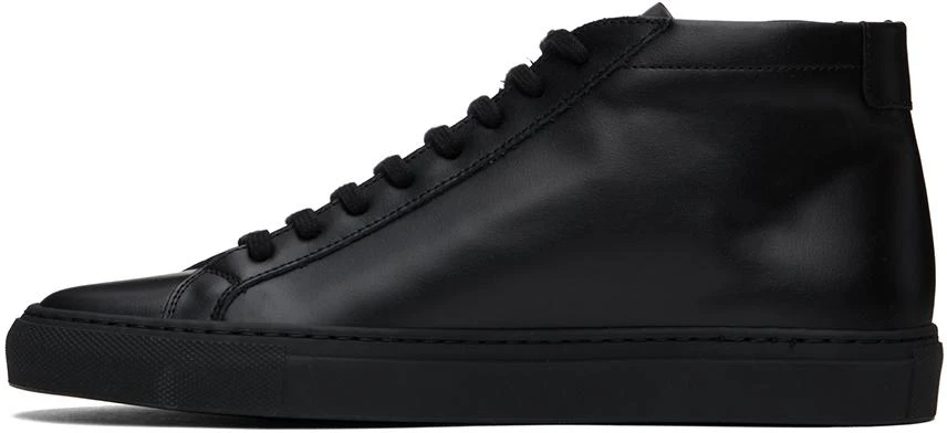 Common Projects Black Achilles Mid Sneakers 3
