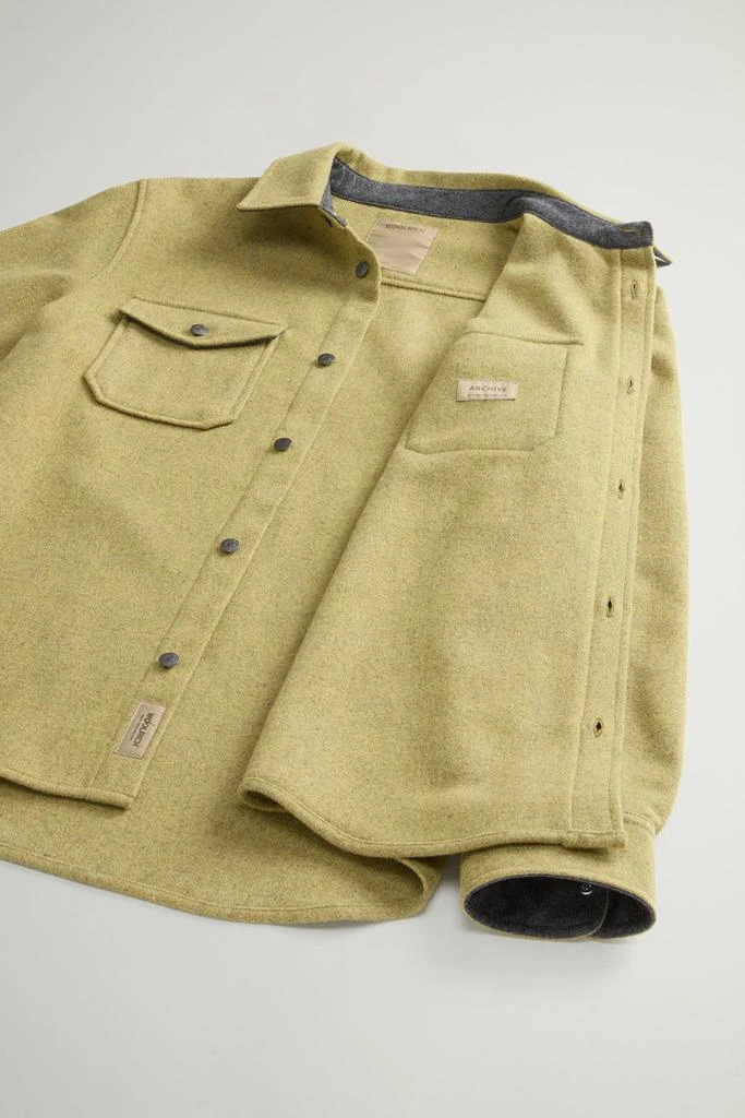 Woolrich Alaskan Overshirt in Wool Blend - Men - Green 9