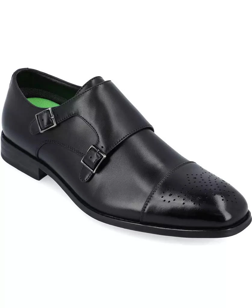 Vance Co. Men's Atticus Wide Tru Comfort Foam Double Monk Strap Cap Toe Dress Shoe 1