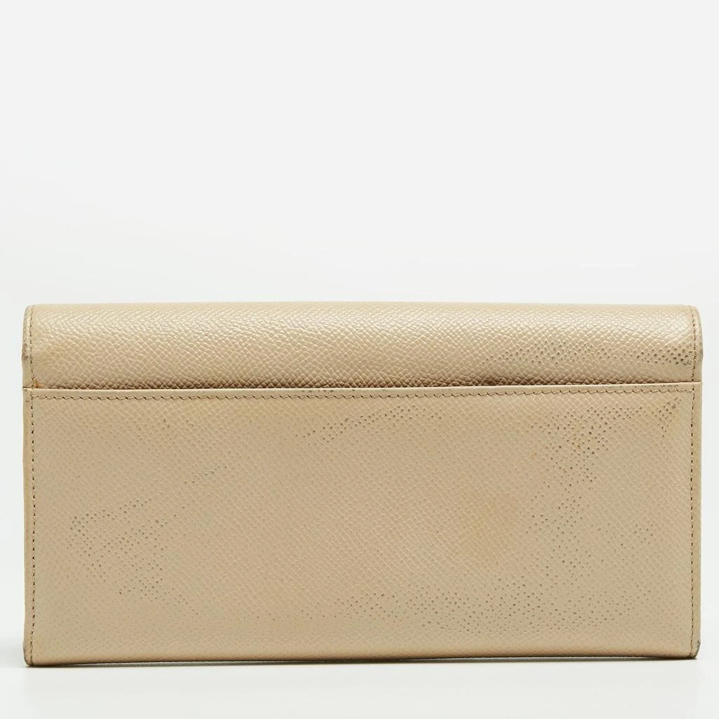 Dolce & Gabbana Beige Leather Dauphine Flap Continental Wallet 4