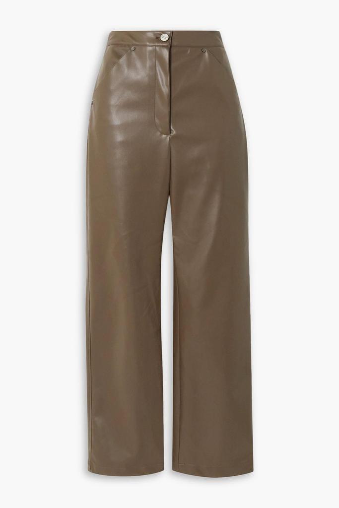 DEVEAUX Eve faux leather straight-leg pants