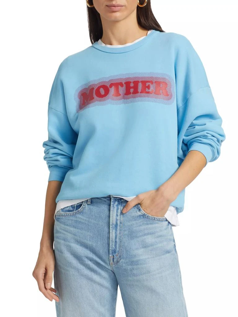 MOTHER The Drop Square Logo Cotton Sweatshirt 3