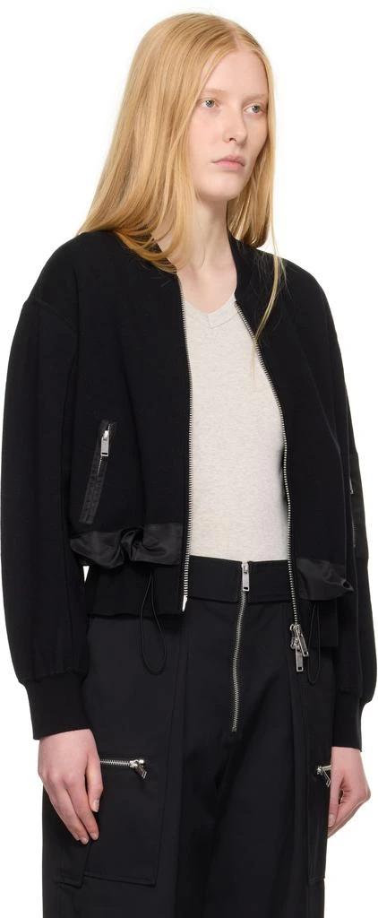 3.1 Phillip Lim Black Double Layered Bomber Jacket 2