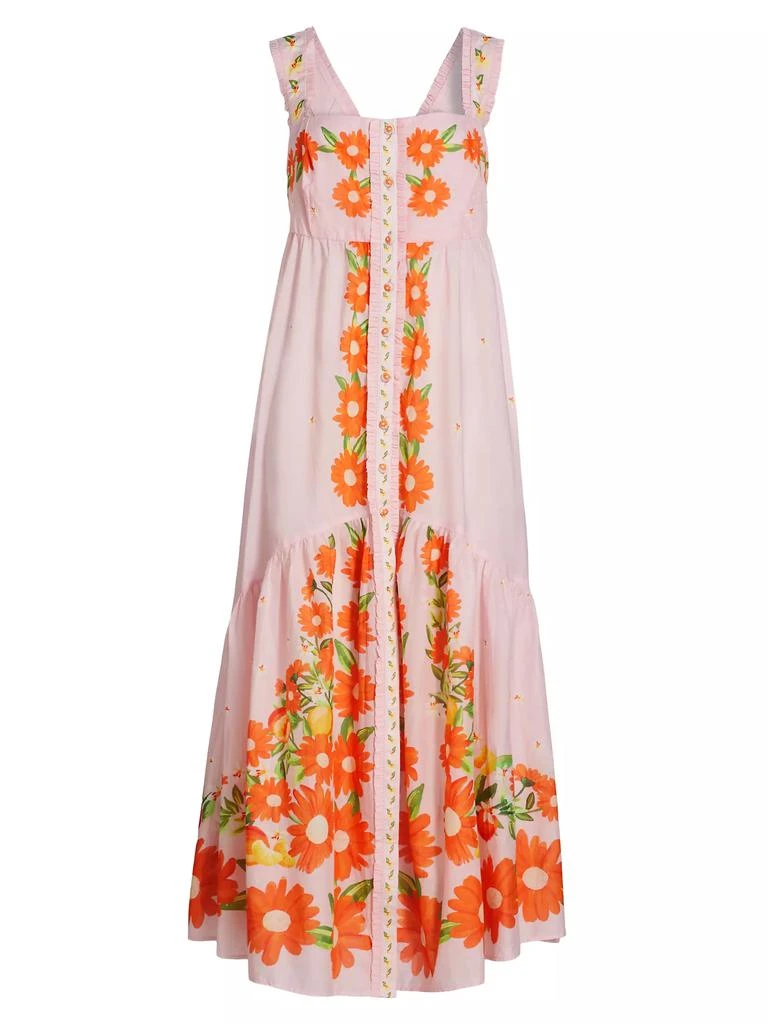 Farm Rio Papaya Salad Cotton Maxi Dress 1
