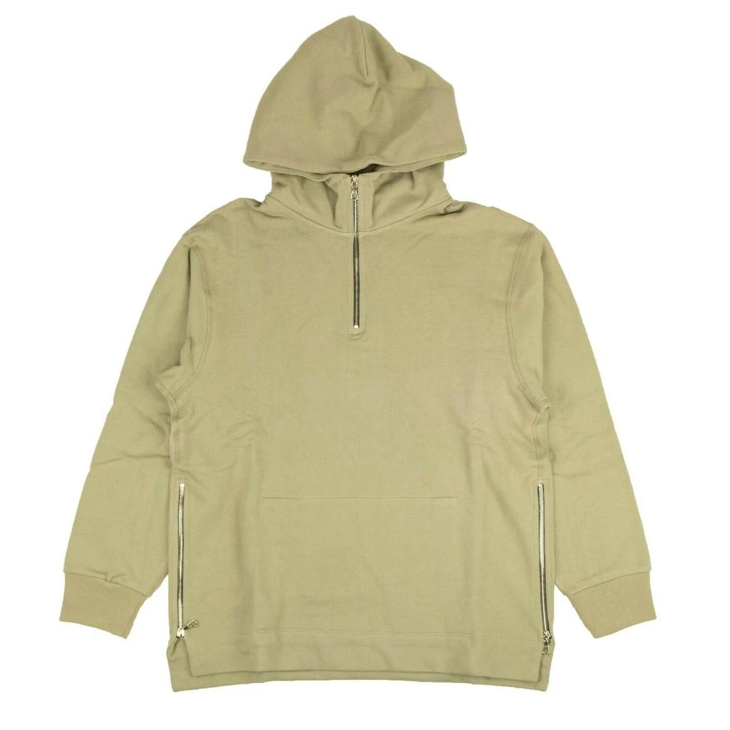 John Elliott 1/2 Zip Villain Hoodie - Sand Green 1