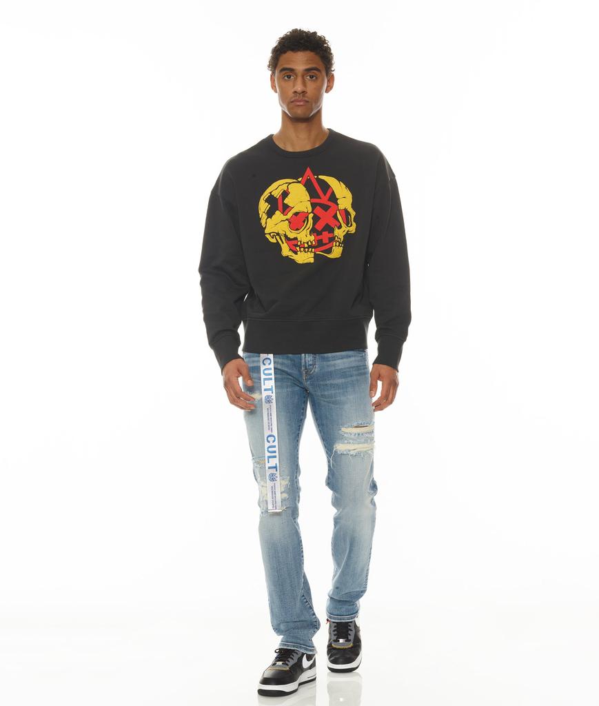 Cult Of Individuality Crew Neck Fleece In Black