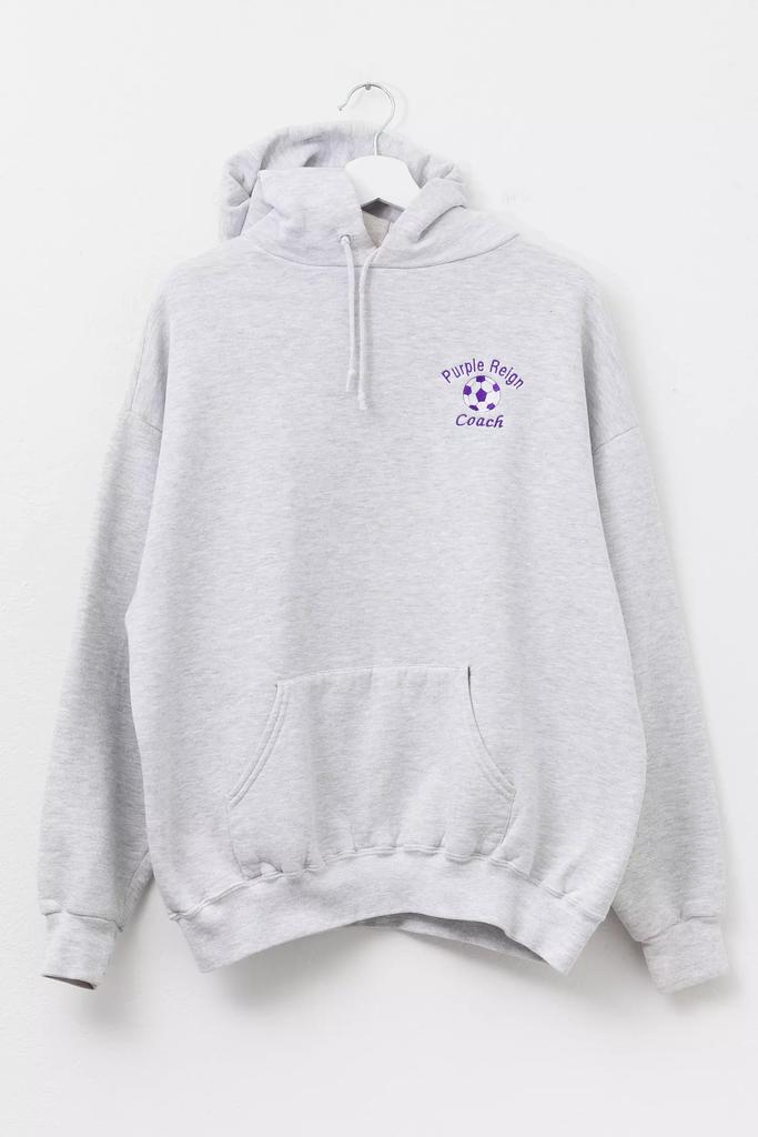 Urban Outfitters Vintage 1990s Distressed Soccer Ball Graphic Embroidered Hoodie Sweatshirt