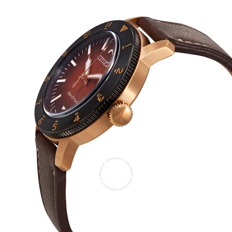 Citizen Orange Dial Brown Leather Men's Watch AW0079-13X 2