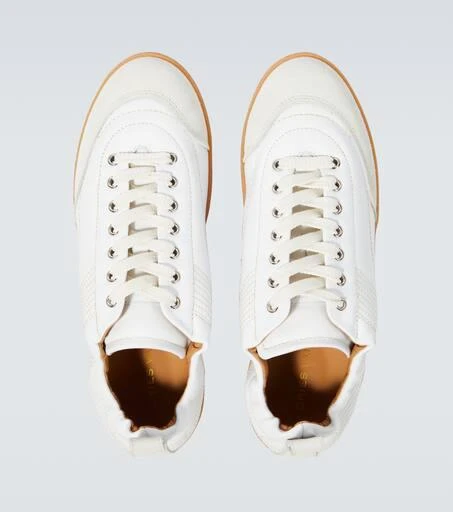 Dries Van Noten Suede-trimmed leather sneakers 4