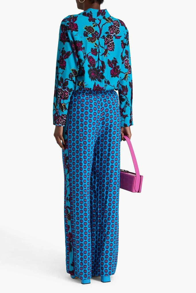 Diane von Furstenberg Sarina printed crepe de chine wide-leg pants 3
