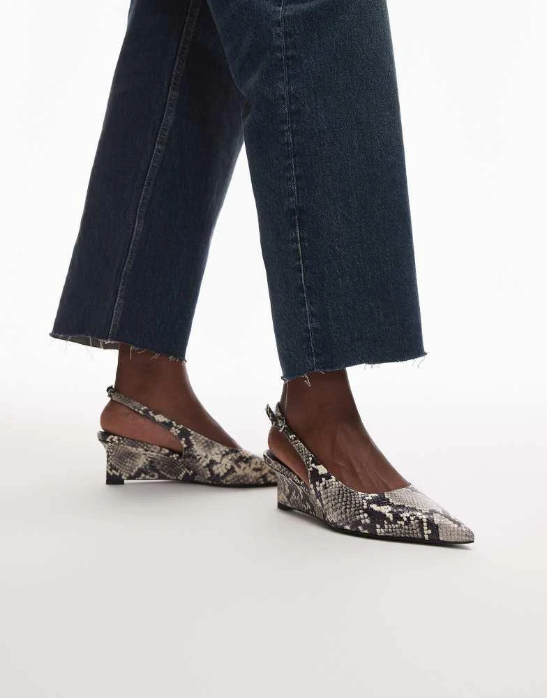 
Other Stories 
Other Stories leather slingback wedge pump heel in black 1