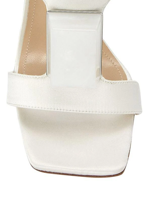 Paul Andrew 95MM Cube Satin Sandals 4