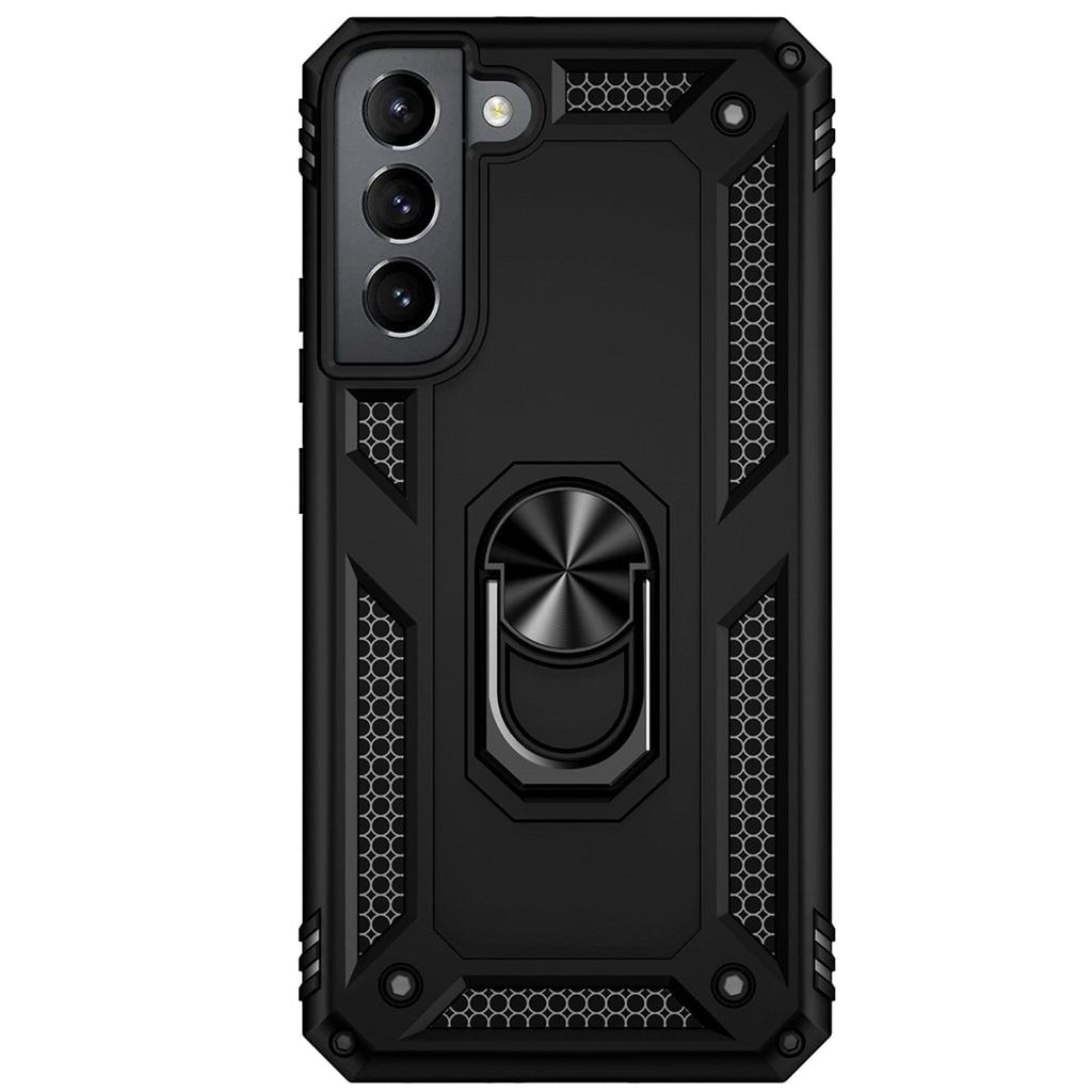 SAHARA - Black Military Kickstand Series Case with Belt Clip - Samsung Galaxy S22