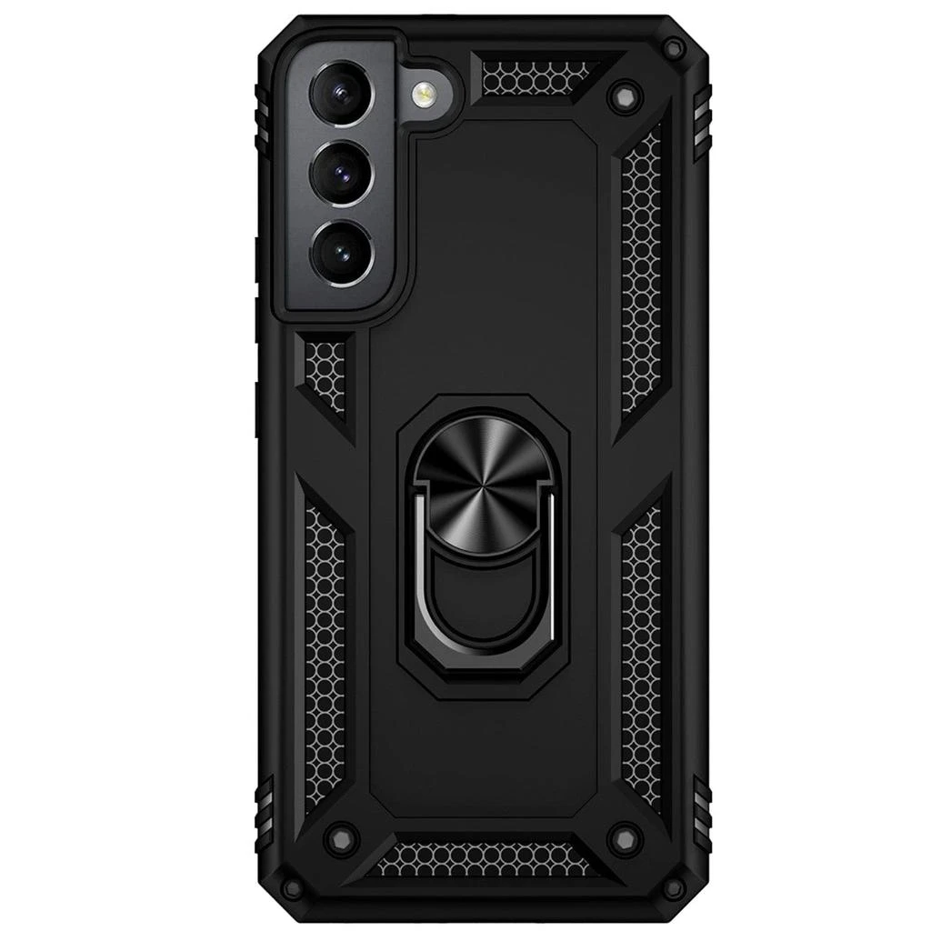 SAHARA - Black Military Kickstand Series Case with Belt Clip - Samsung Galaxy S22 2