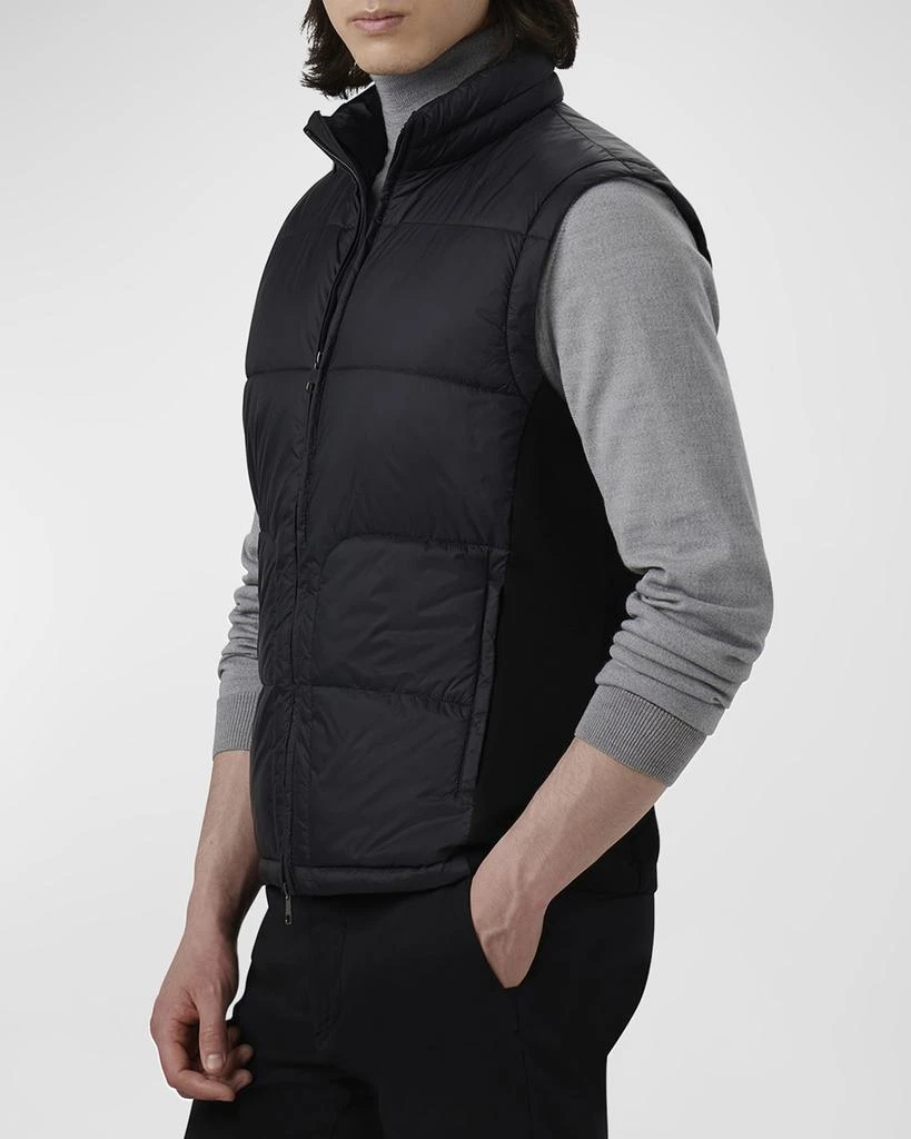 BUGATCHI Men's Padded Nylon Knit Vest 5