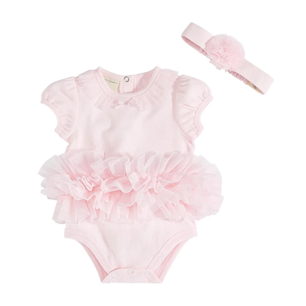 First Impressions Baby Girls Tulle Tutu Bodysuit and Headband, 2 Piece Set, Created for Macy's 1