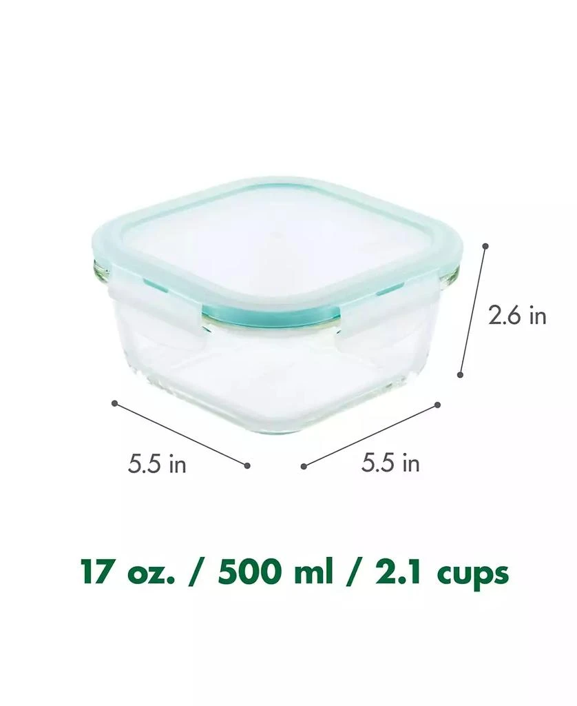 Lock & Lock Purely Better™ Glass 8-Pc. Square 17-Oz. Food Storage Containers 3