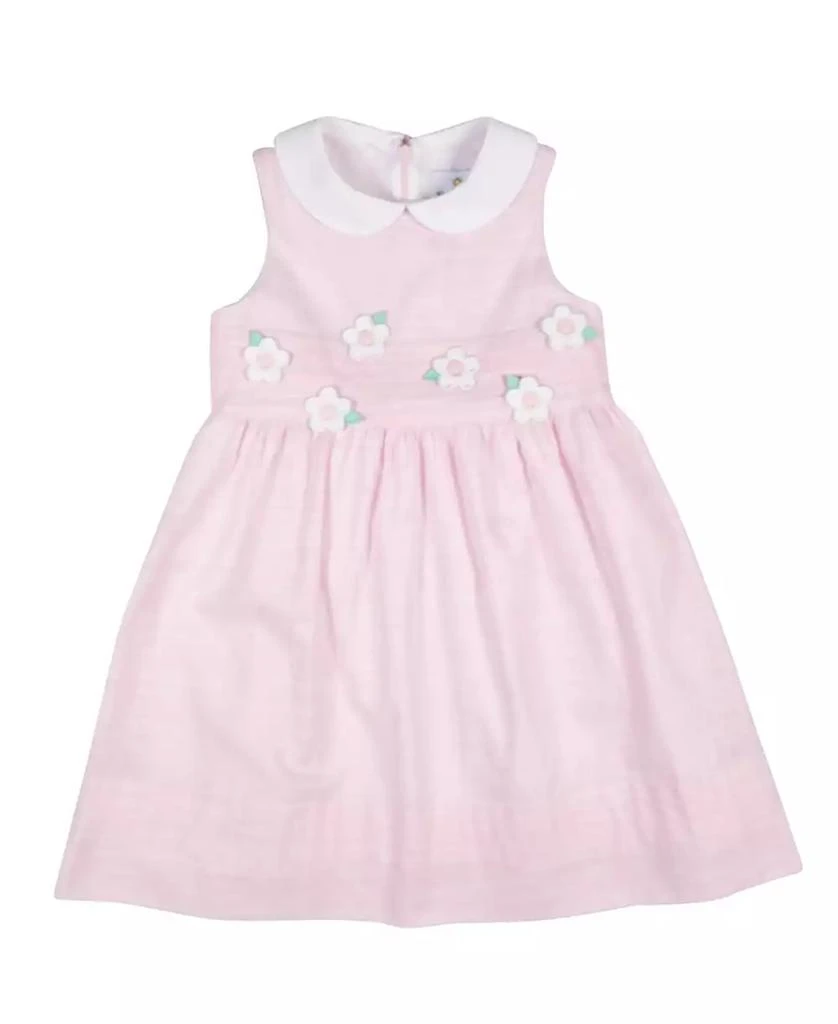 Florence Eiseman Toddler Girls Linen Look Dress With Flowers