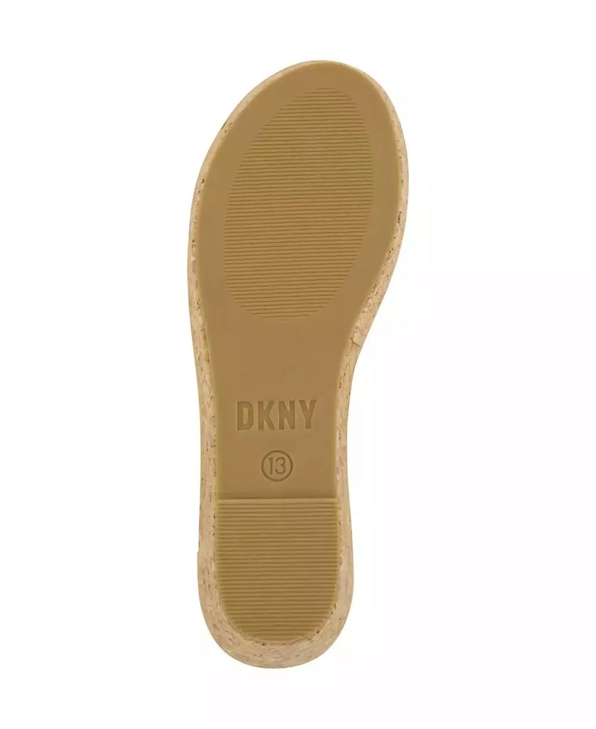 DKNY Little and Big Girls Amber Metal Strap Wedge Sandals 5