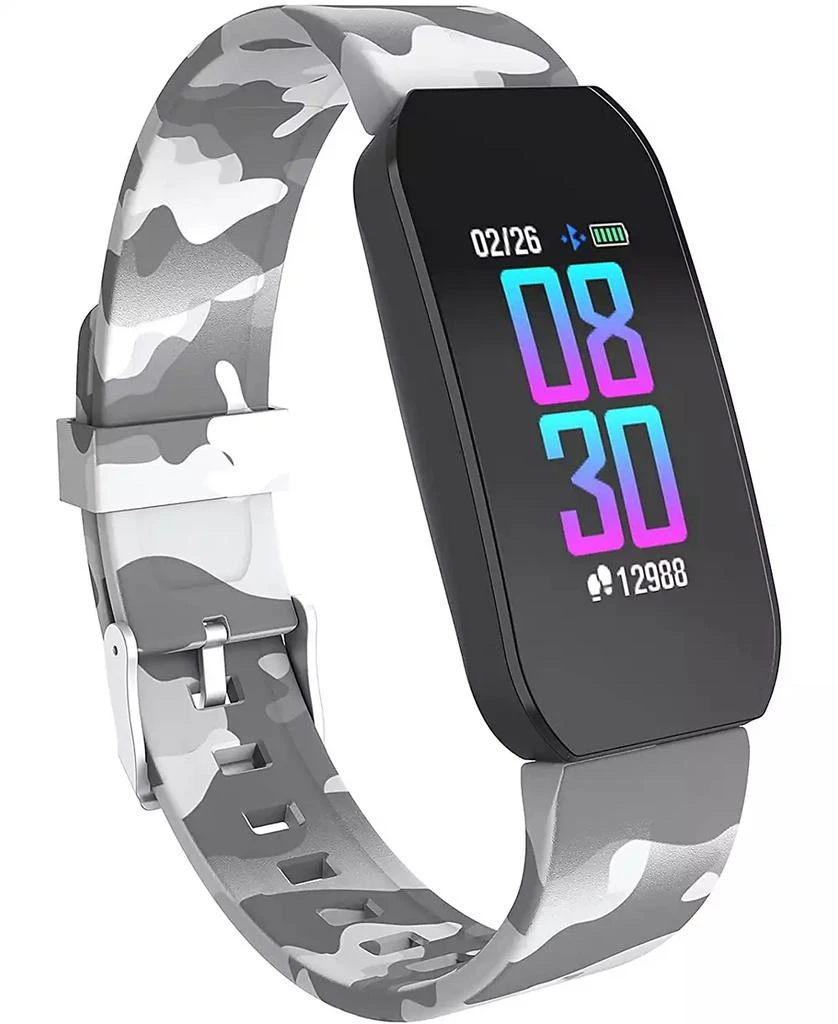 iTouch Unisex Gray Camo Silicone Strap Active Smartwatch 1