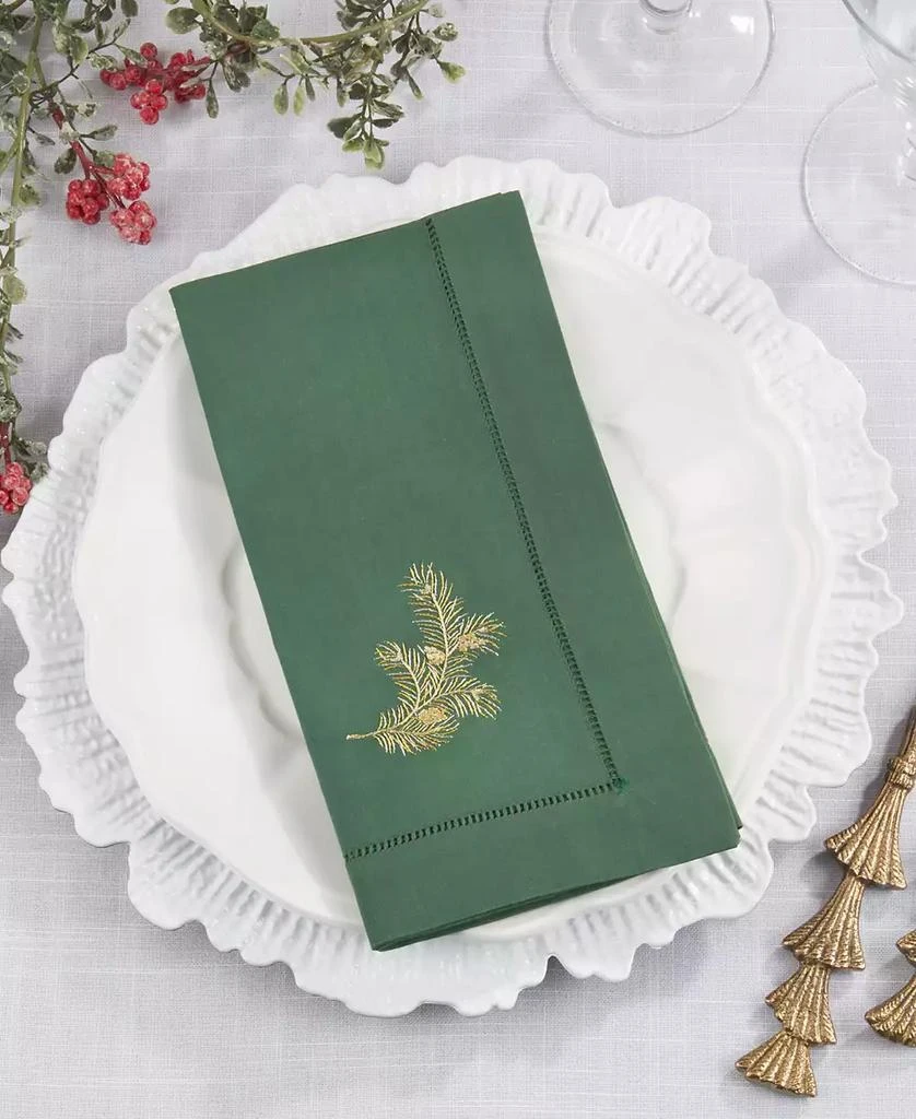 Saro Lifestyle Embr
D Pine Needle Hemstitch Napkin, Set of 6 3
