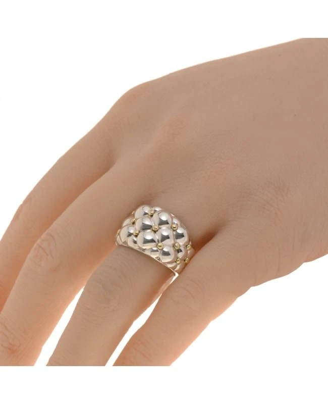Charles Krypell Charles Krypell Sterling Silver and 18K Yellow Gold Size 6.25 Women's Ring 3-6901-TFSG 2