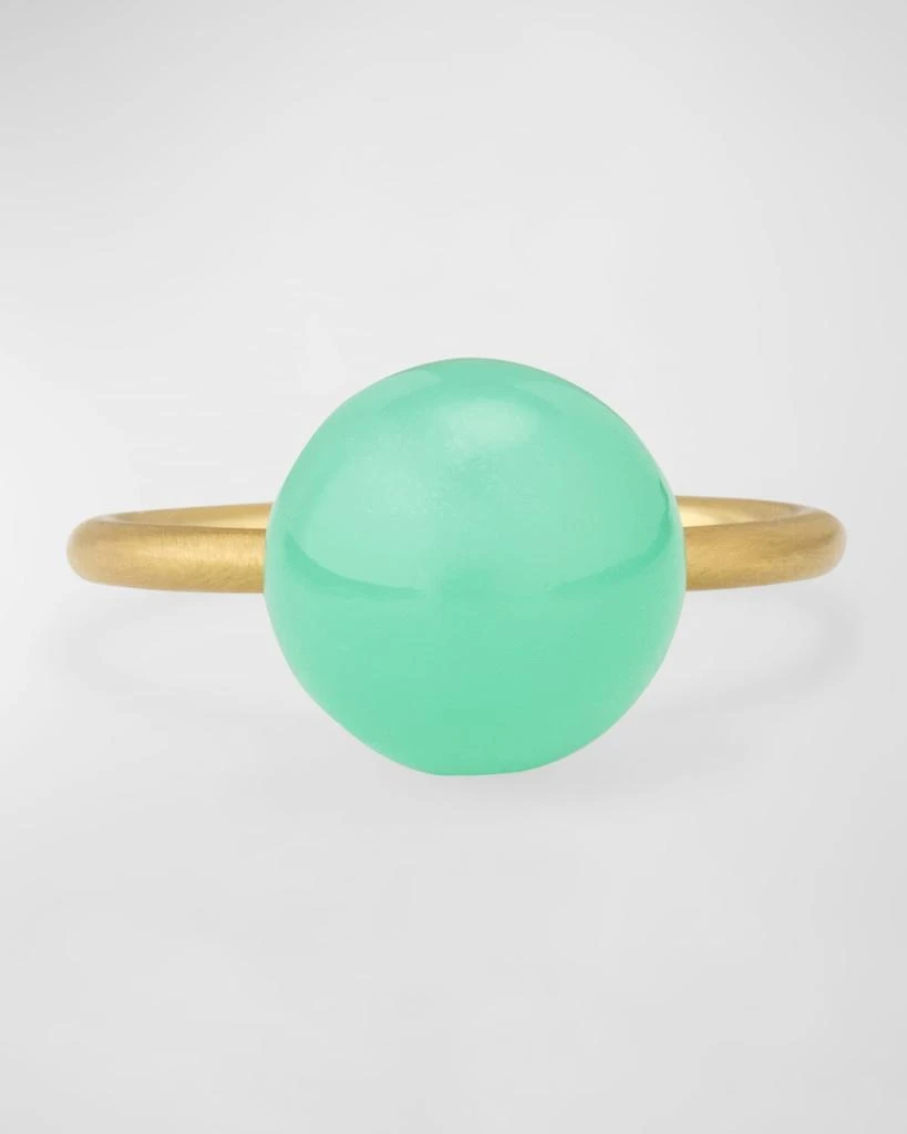 Irene Neuwirth Gumball 18K Yellow Gold Ring Set with 11mm Chrysoprase 1