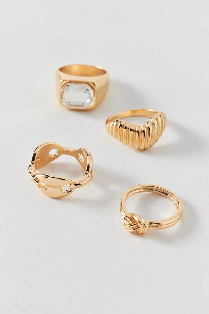 Urban Outfitters Charli Metal Mix And Match Ring Set