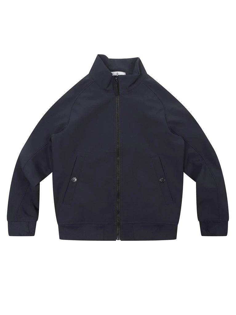 Stone Island Junior Stone Island Junior Logo Patch Zip-Up Coat
