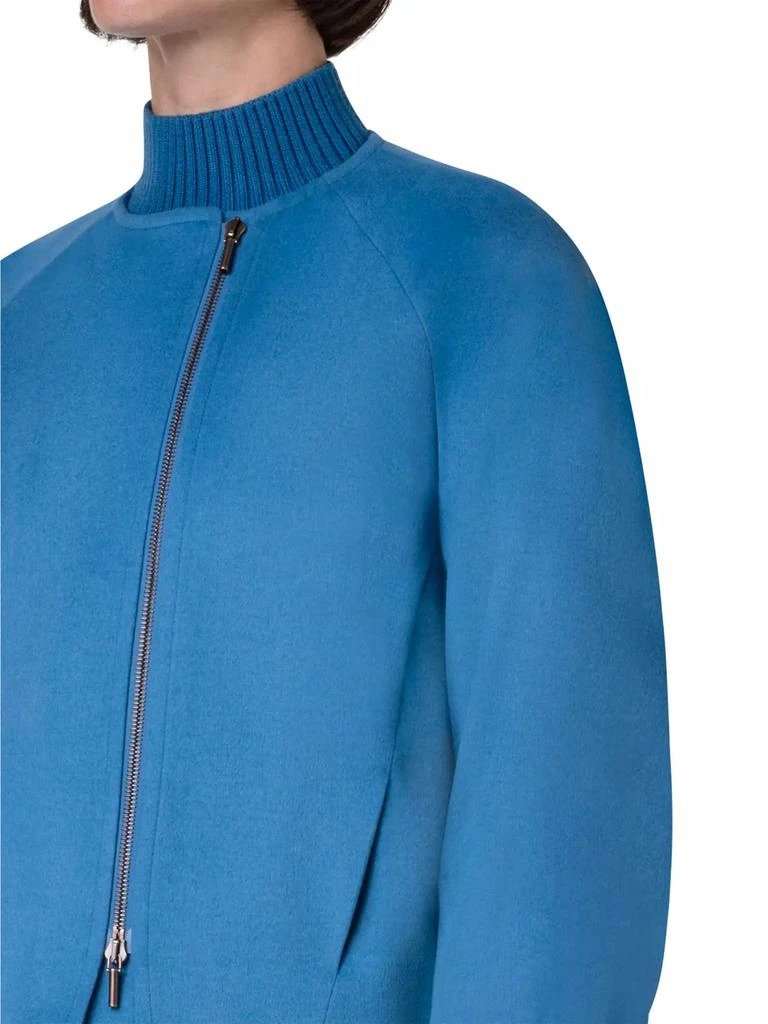 Akris Wool-Blend Crop Bomber Jacket 6