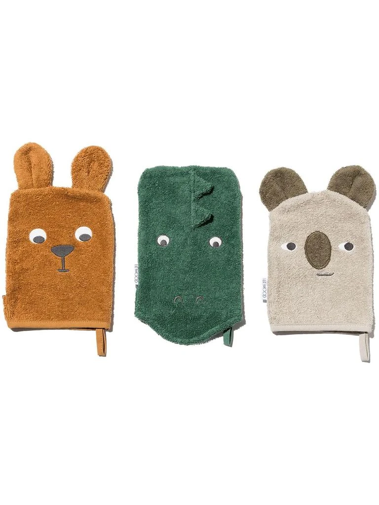 Liewood Sylvester animal towel set - kids -  -  - Brown 1