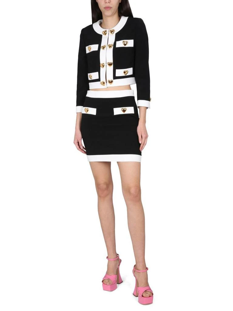 Moschino Moschino Heart Buttons Crepe Jacket 2