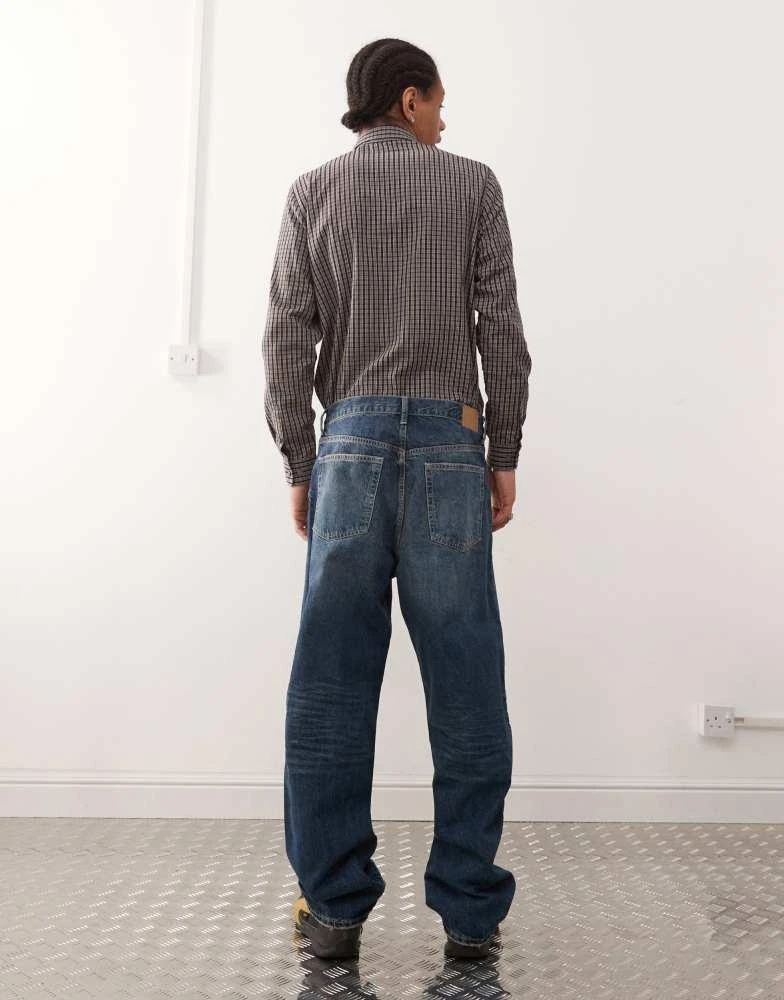 Weekday Weekday Galaxy loose fit baggy jeans in dark blue wash 2