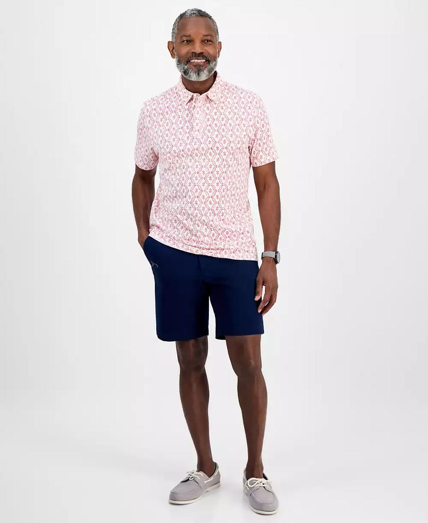 Club Room Men's Ted Short Sleeve Medallion Print Polo Shirt, Exclusively at Macy's
