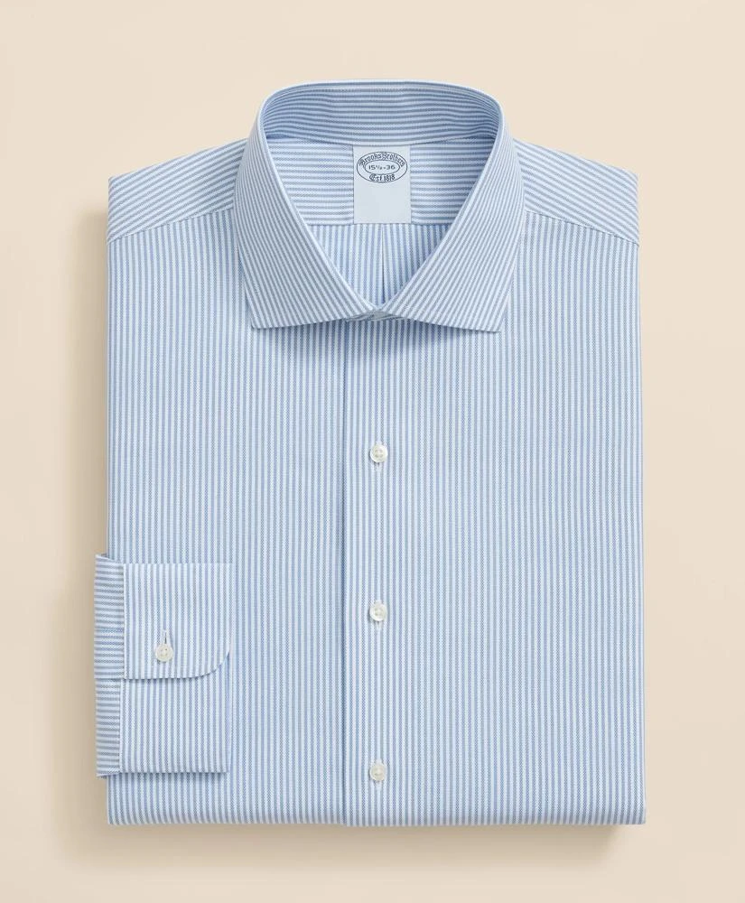 Brooks Brothers Stretch Supima® Cotton Non-Iron Royal Oxford English Spread Collar, Striped Dress Shirt 3