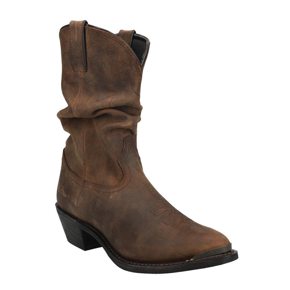 Durango Distressed Slouch Round Toe Pull On Cowboy Boots