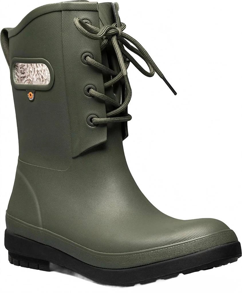 Bogs Women's Plush Lined Amanda Boots In Dark Green 1