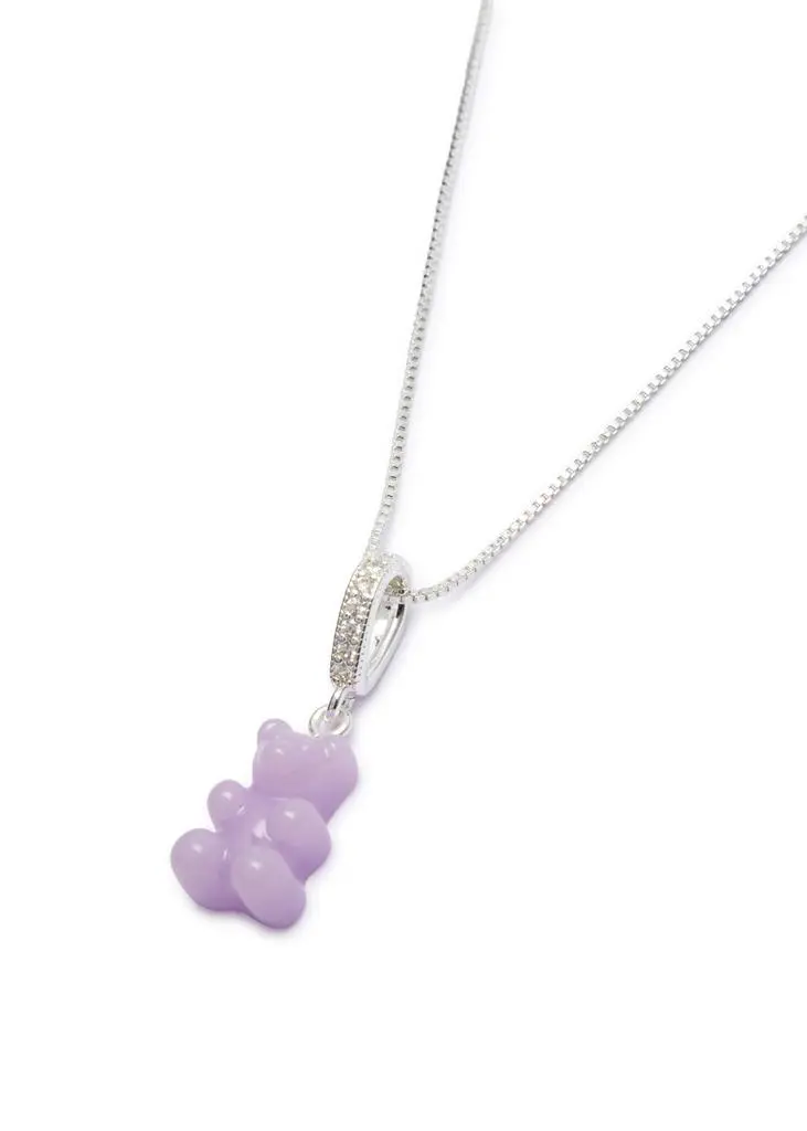 Crystal Haze Nostalgia Bear silver-plated necklace  3