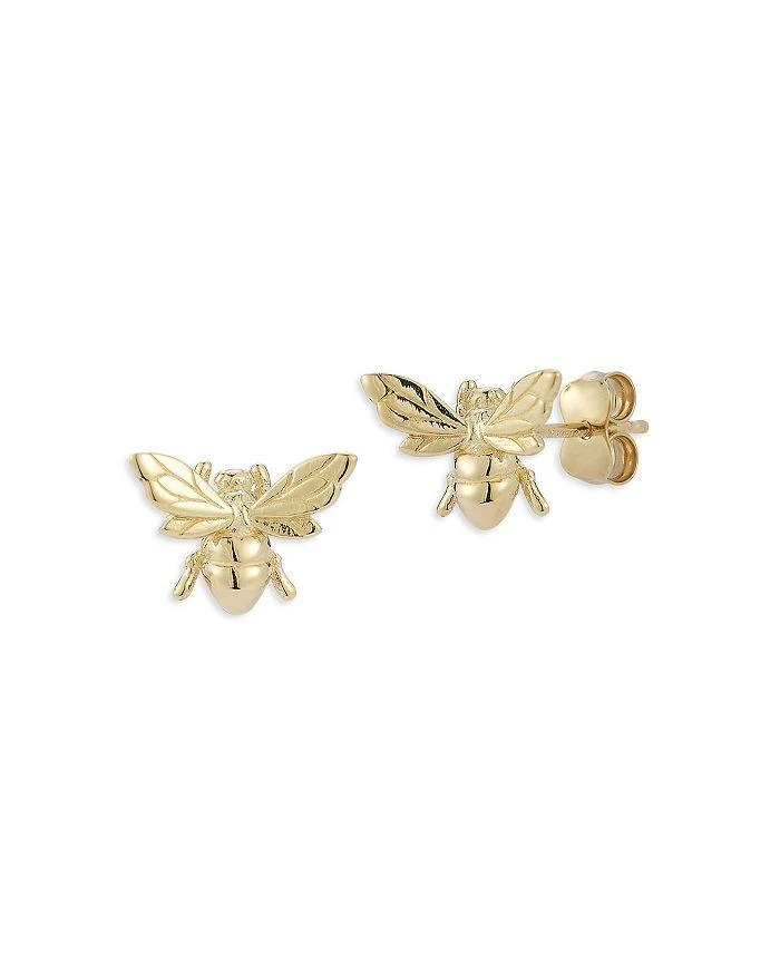 Moon 
Meadow 14K Yellow Gold Bee Stud Earrings