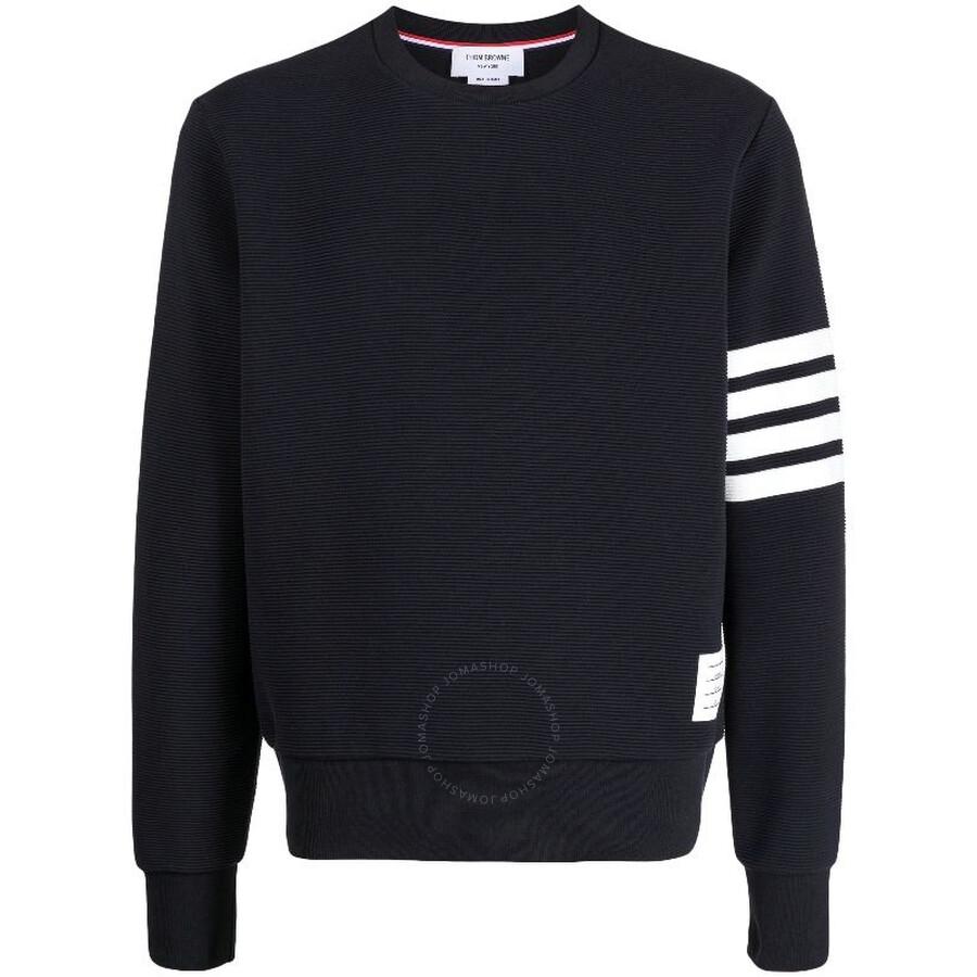 Thom Browne Men's Navy 4-Bar Stripe Sleeve Sweatshirt