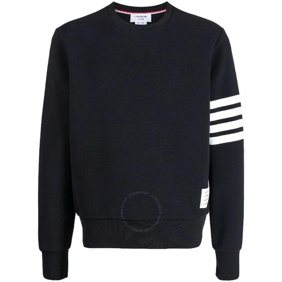 Thom Browne Men's Navy 4-Bar Stripe Sleeve Sweatshirt 1