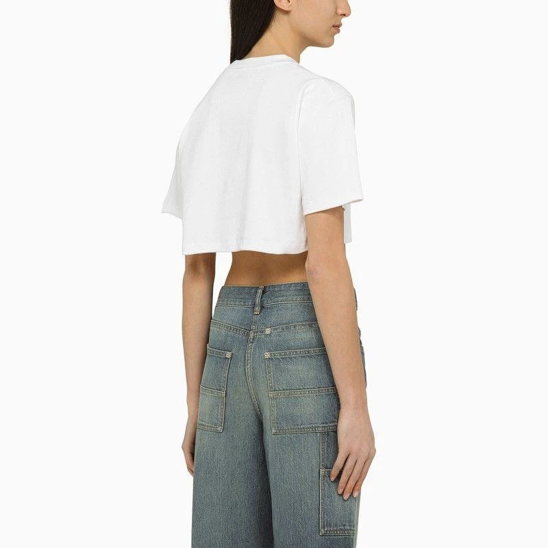 Off-White WHITE CROPPED T-SHIRT WITH LOGO 3