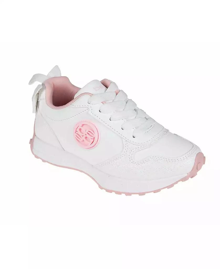 Bebe Little Girls with Bebe Medallion and Double Layer Bow at Back Jogger Sneakers 1