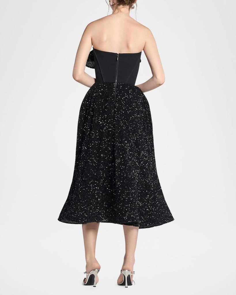Maticevski Rotation Strapless Ruffle Sequined Midi Dress 3