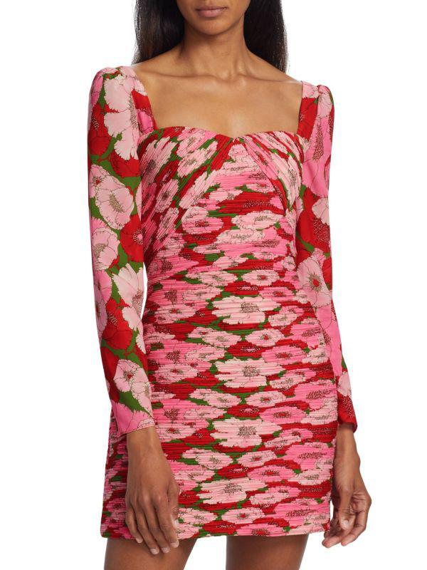 Amur Giulia Floral Long Sleeve Mini Dress