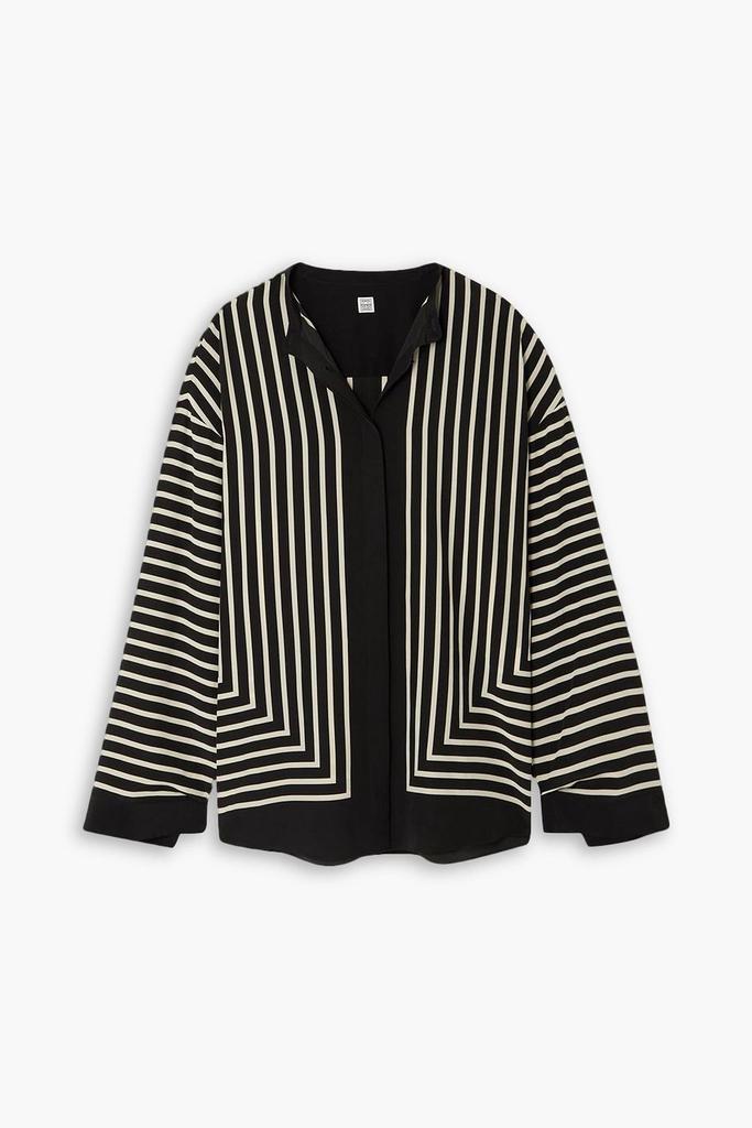 Totême Striped silk crepe de chine blouse