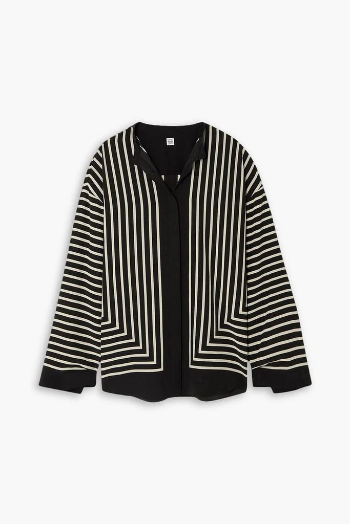 TOTEME Striped silk crepe de chine blouse 1