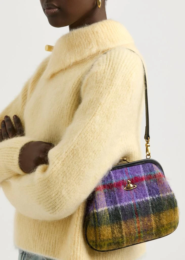 Vivienne Westwood Vivienne's tartan brushed shoulder bag 5
