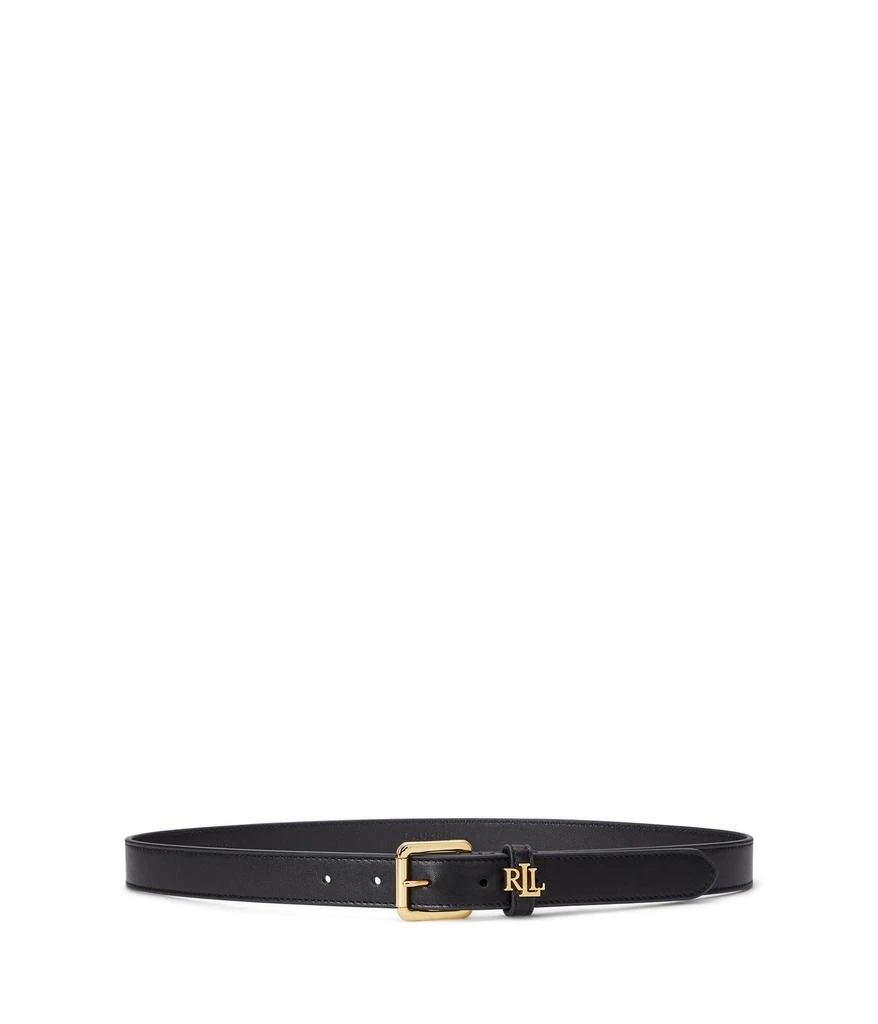 Ralph Lauren Logo-keeper Leather Skinny Belt 1