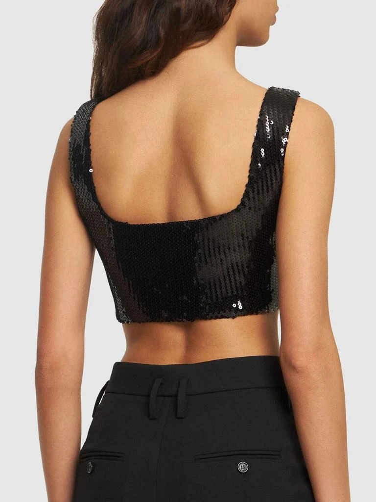 GALVAN Beating Heart Sequined Crop Top 2